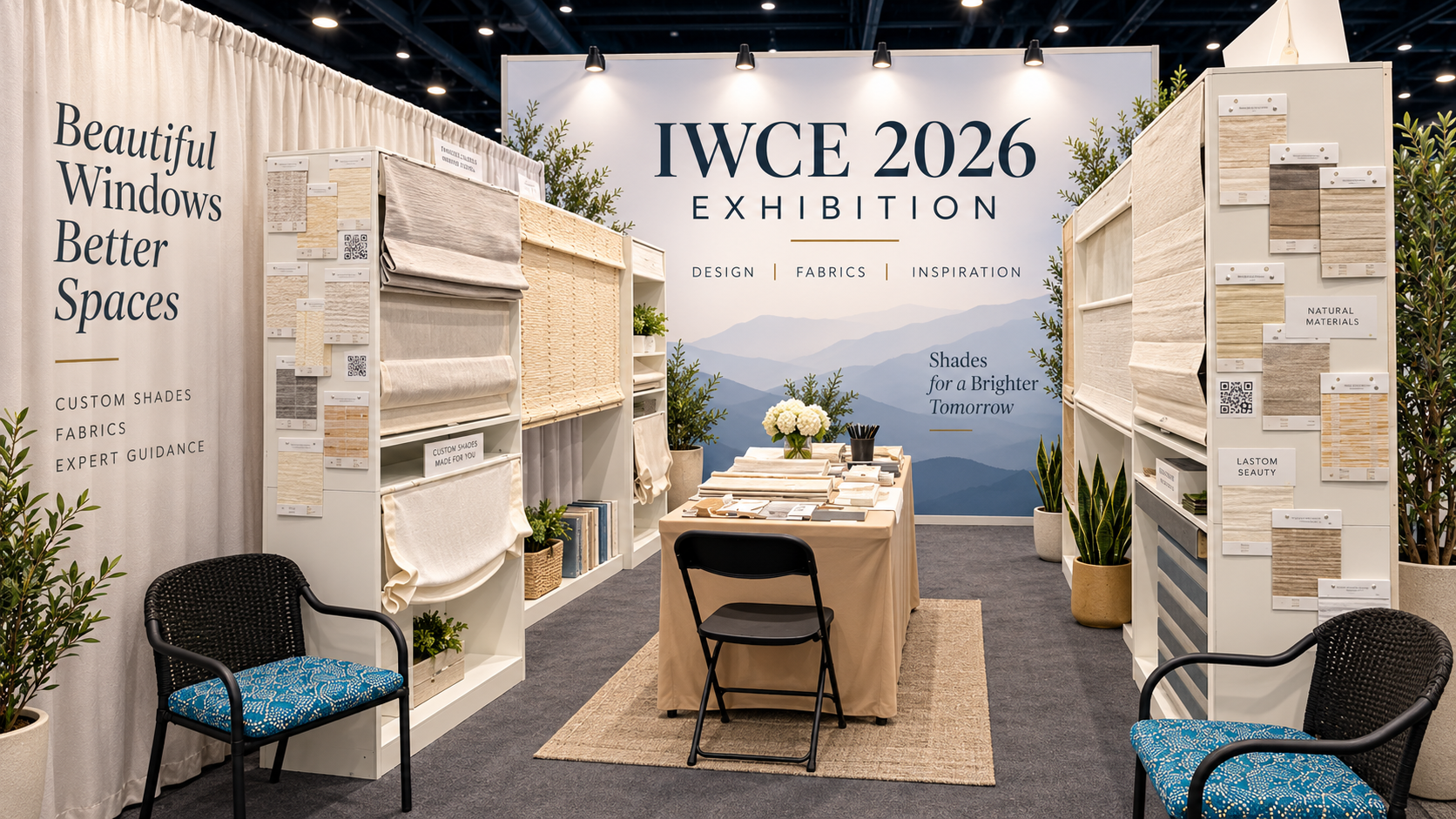 Commerce Window Fashions booth at the IWCE Vision Show 2026, front view