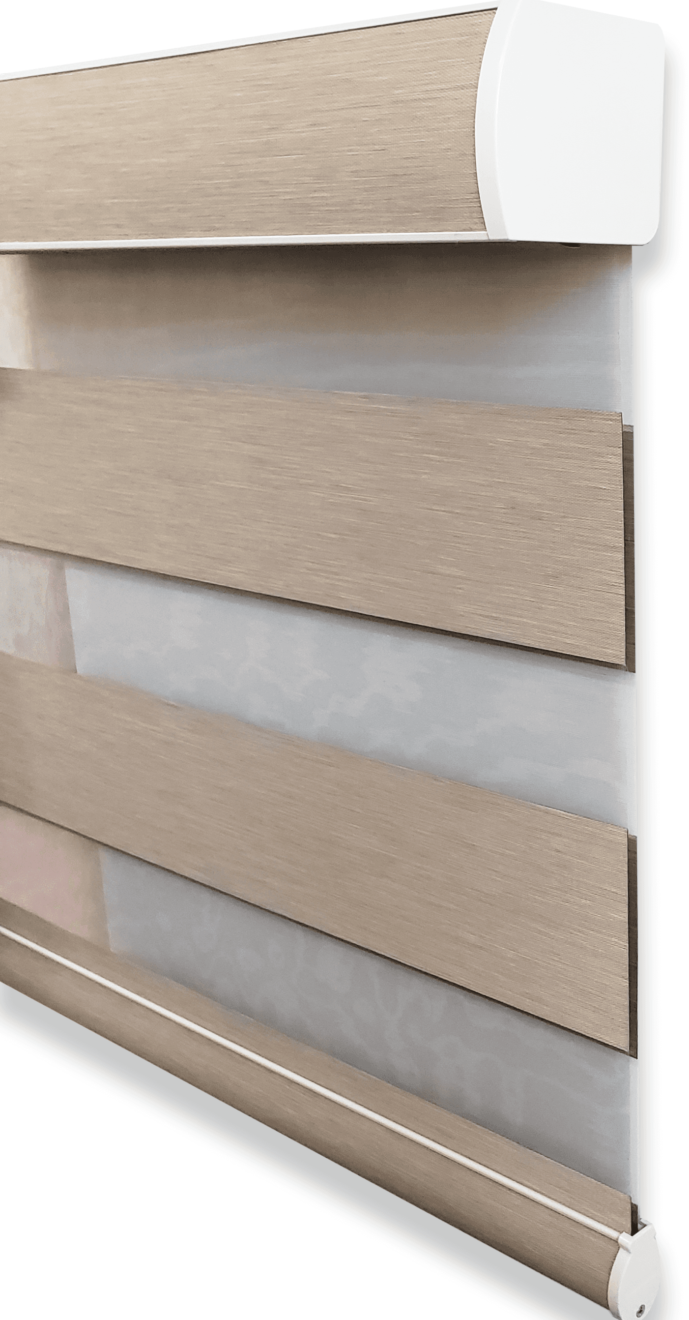 Round cassette for 2D Dual Sheer Shades