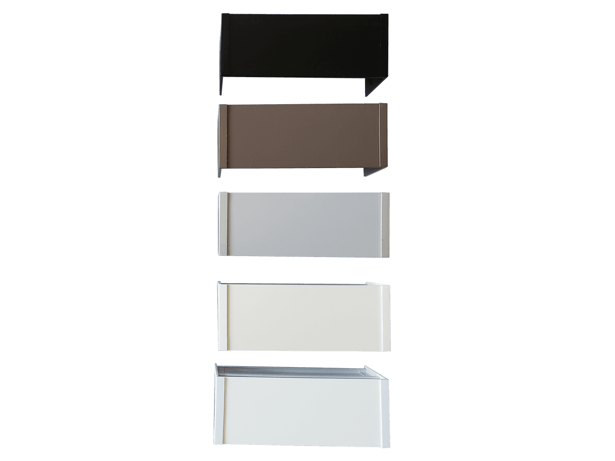 Square cassette — available finishes