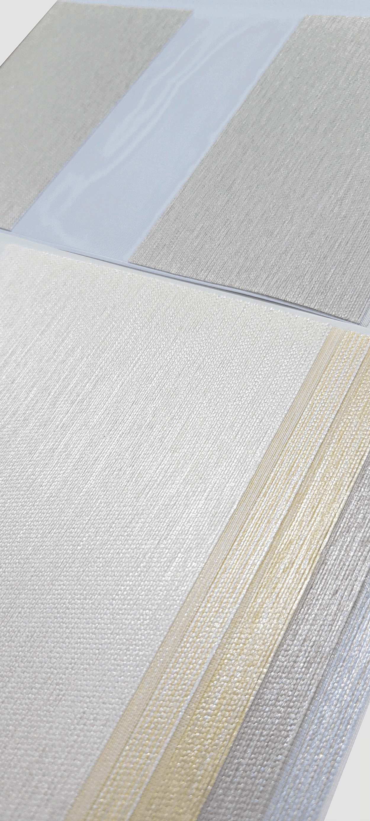 2D Dual Sheer Shades — alternating sheer and solid bands, close up