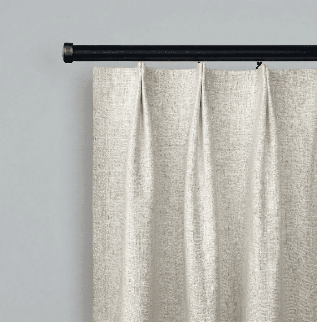 Euro Double Pleat drapery style