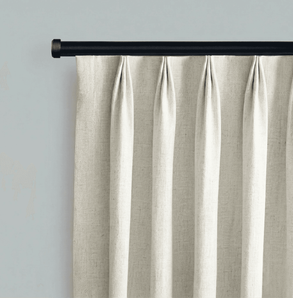 Euro Triple Pleat drapery style
