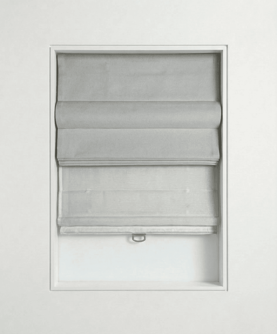 Twin Roman shades — front and back layers for dual control