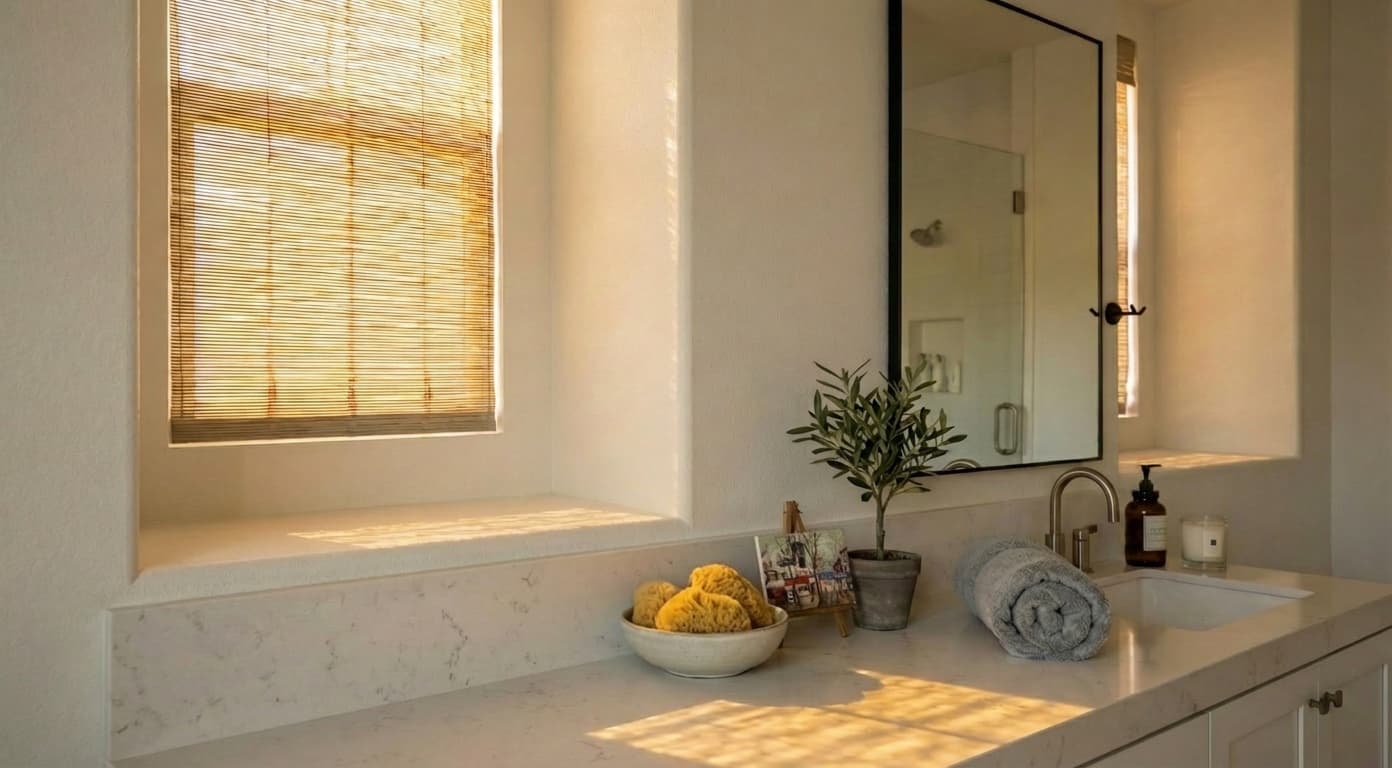 The Finest Natural Shades in a sunlit room